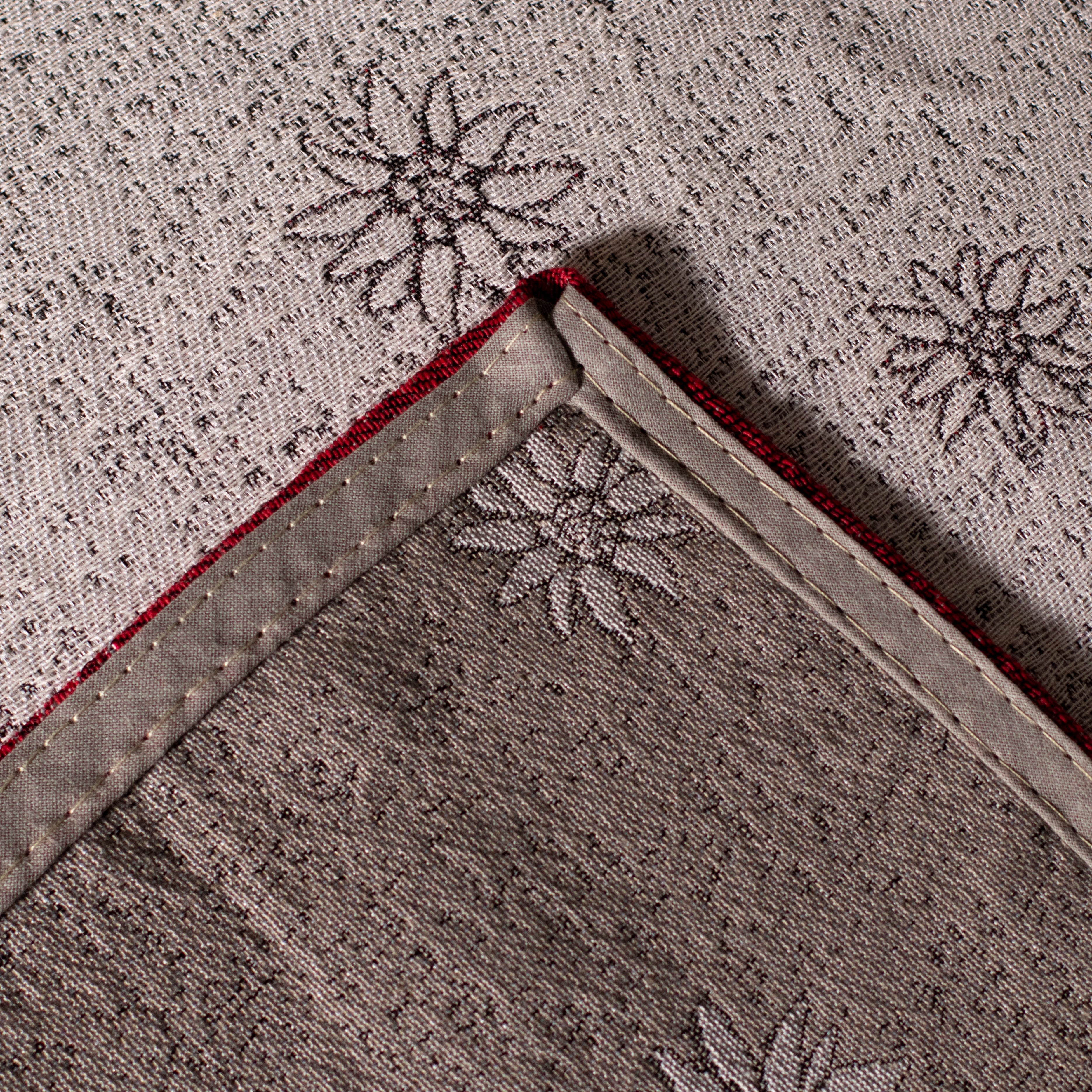 Tovaglia Alpiflora colore rosso dettaglio orlo