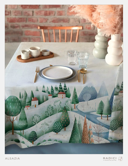 Tovaglia Antimacchia Radici Alsazia ambientata