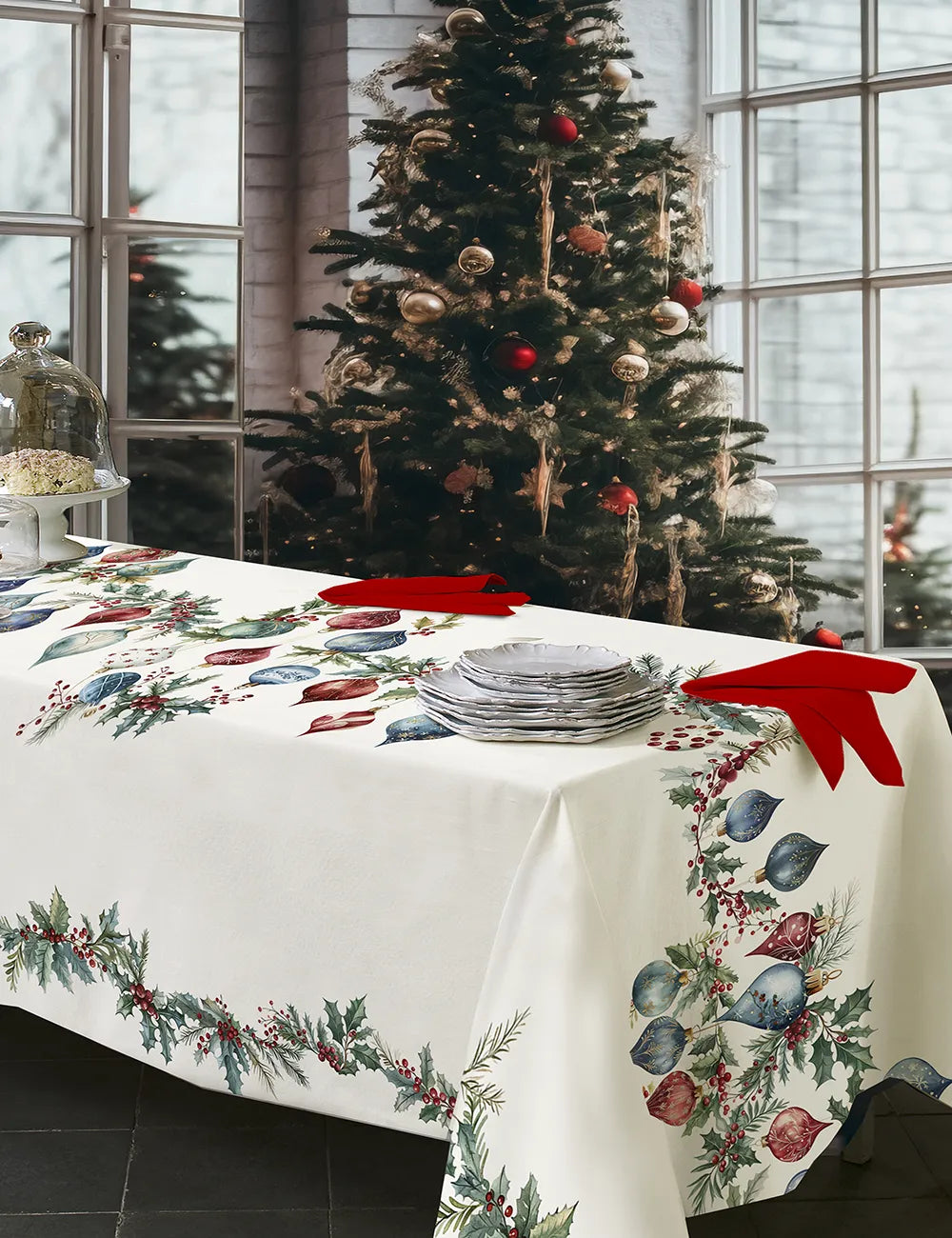 Tovaglia Jingle Bells ambientata