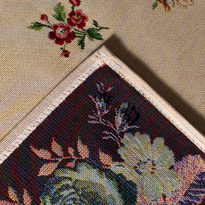 Tovaglia floral Daunex dettaglio orlo
