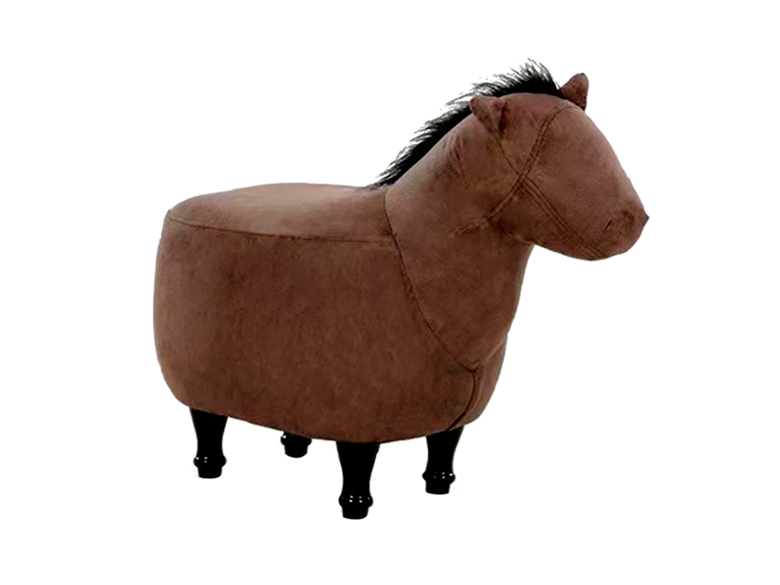 Sgabello animal stool Daunex, disegno cavallo marrone