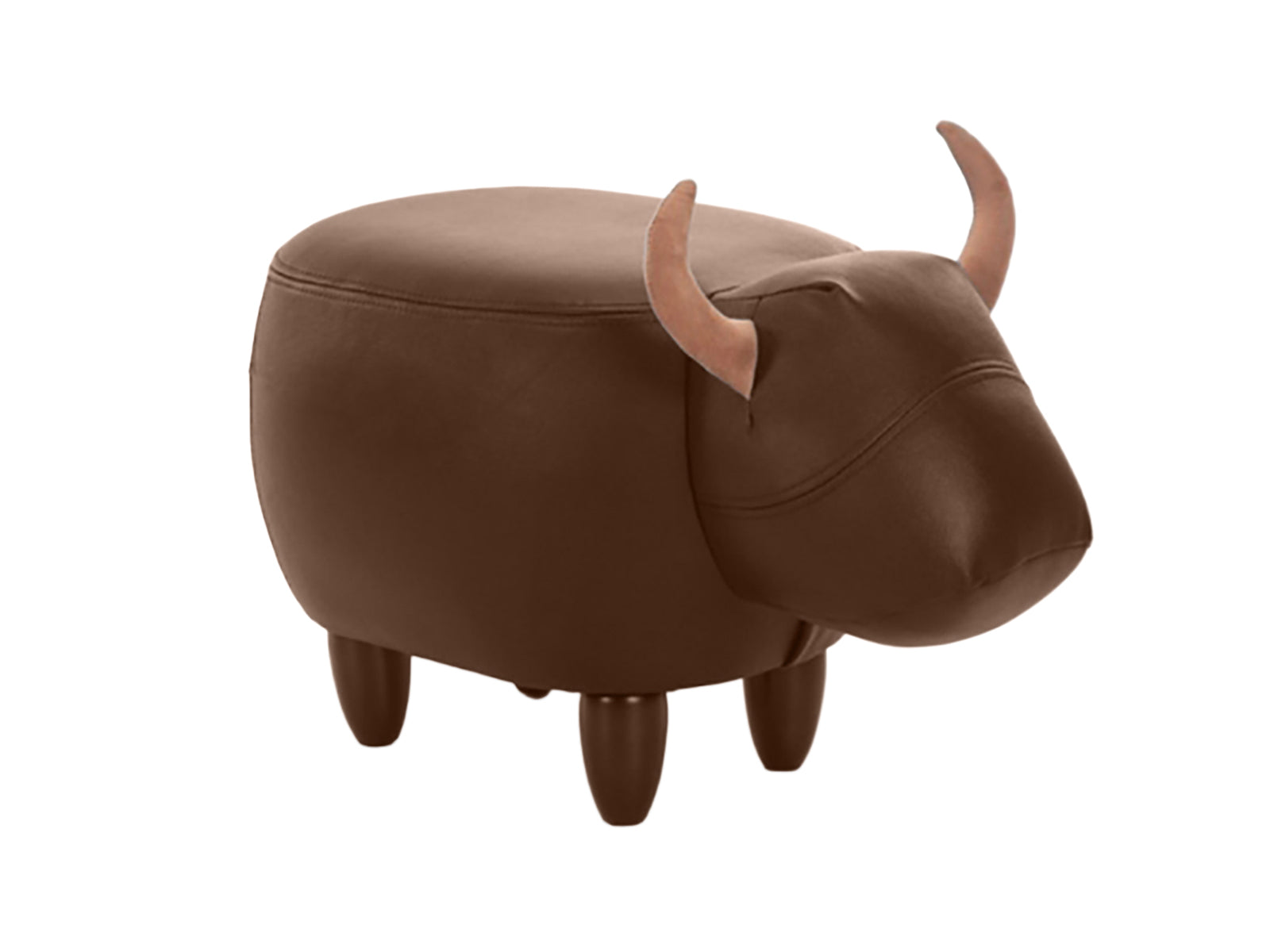 Sgabello animal stool Daunex, disegno toro marrone
