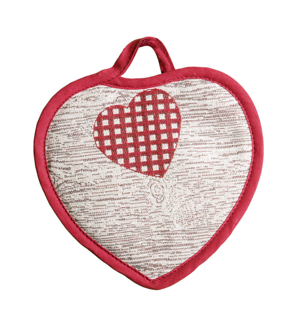 Presina bordata cuore Daunex misura 20 x 20 cm, campiglio