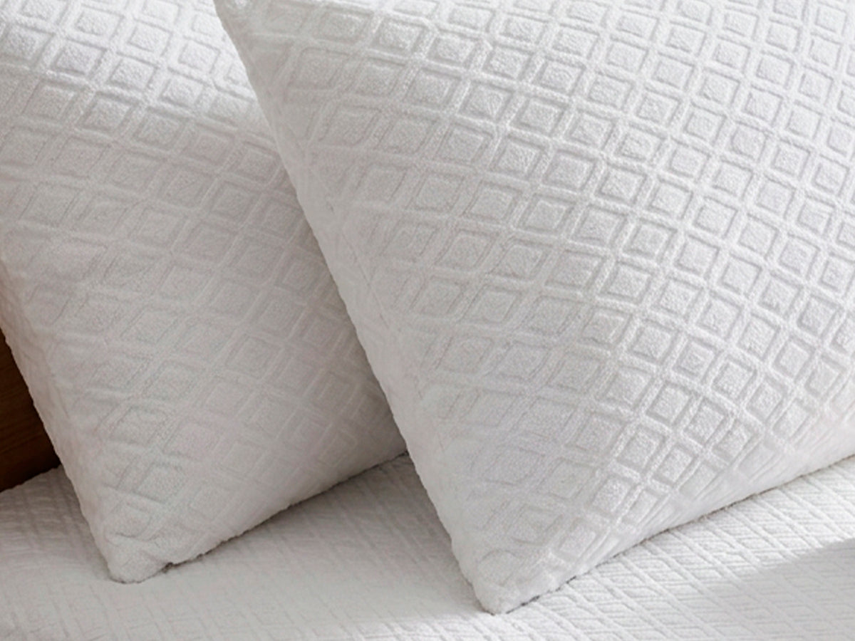 Coppia copriguanciali Daunex in jacquard con cerniera sanaform