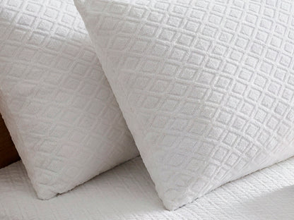 Coppia copriguanciali Daunex in jacquard con cerniera sanaform