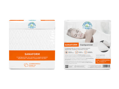 Coppia copriguanciali Daunex in jacquard con cerniera sanaform
