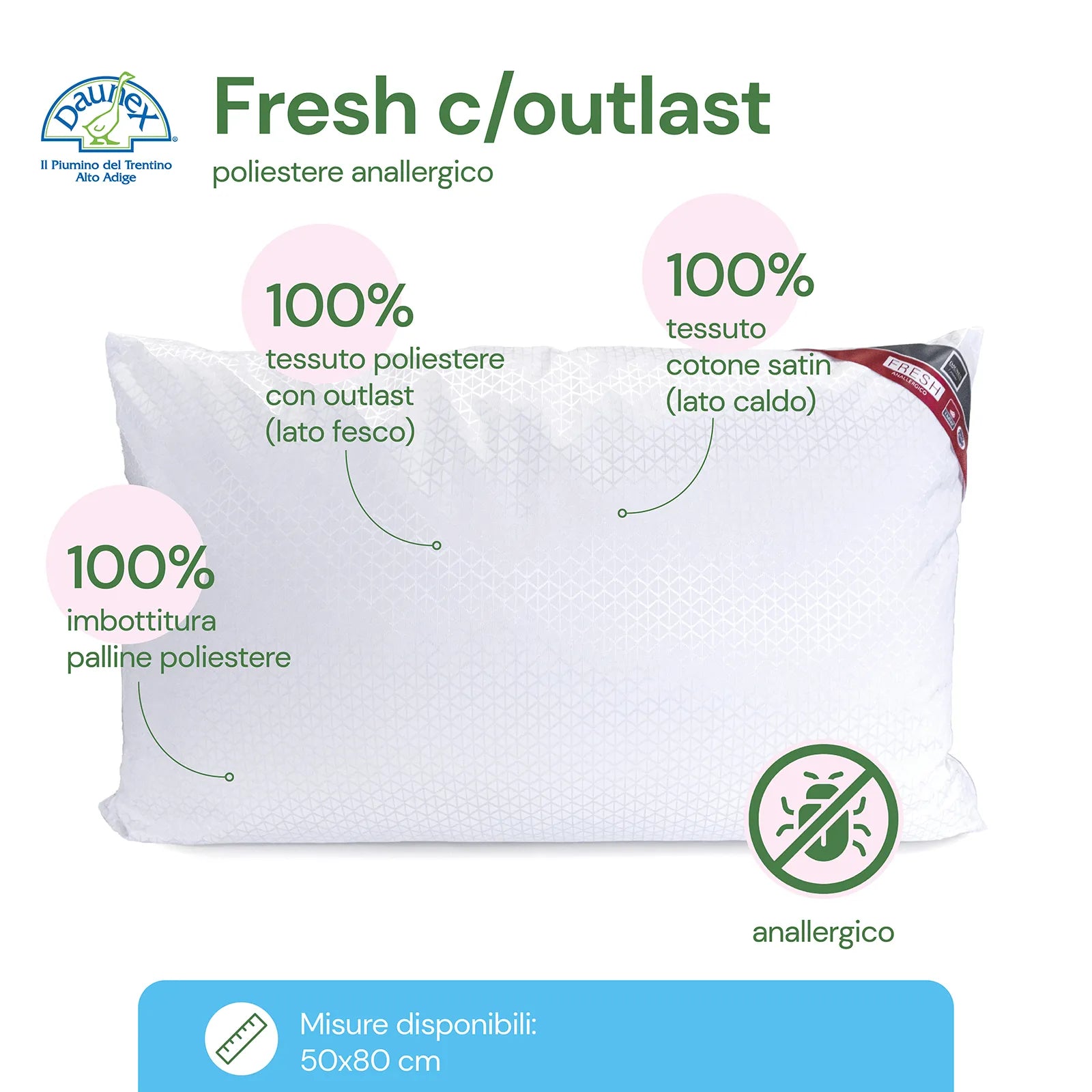Daunex Fresh mit Outlast-Kissen