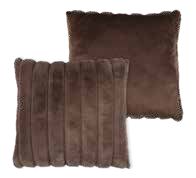 Cuscino d'arredo fluffy sfoderabile 45x45 cm colore castagna
