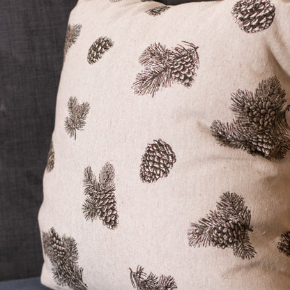Cuscino Pigne con interno colore marrone dettaglio