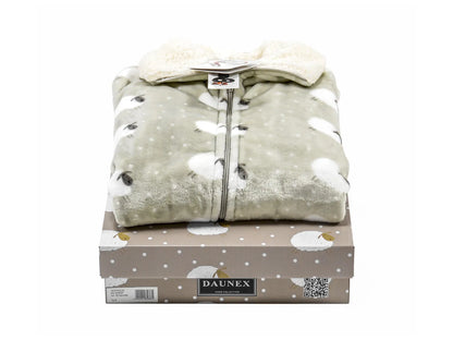 Vestaglia donna Daunex flannel disegno sheep - Home Loves