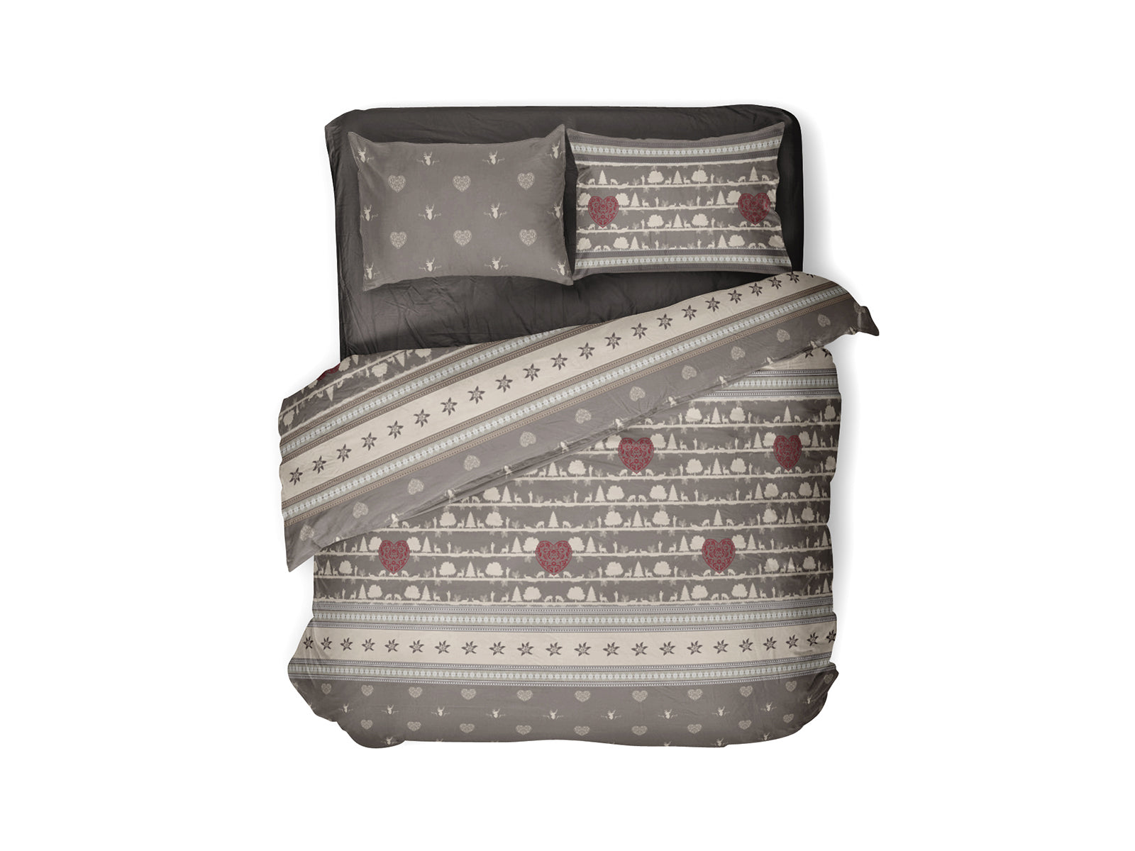 Parure copripiumino infinity singolo in puro cotone Daunex, megeve