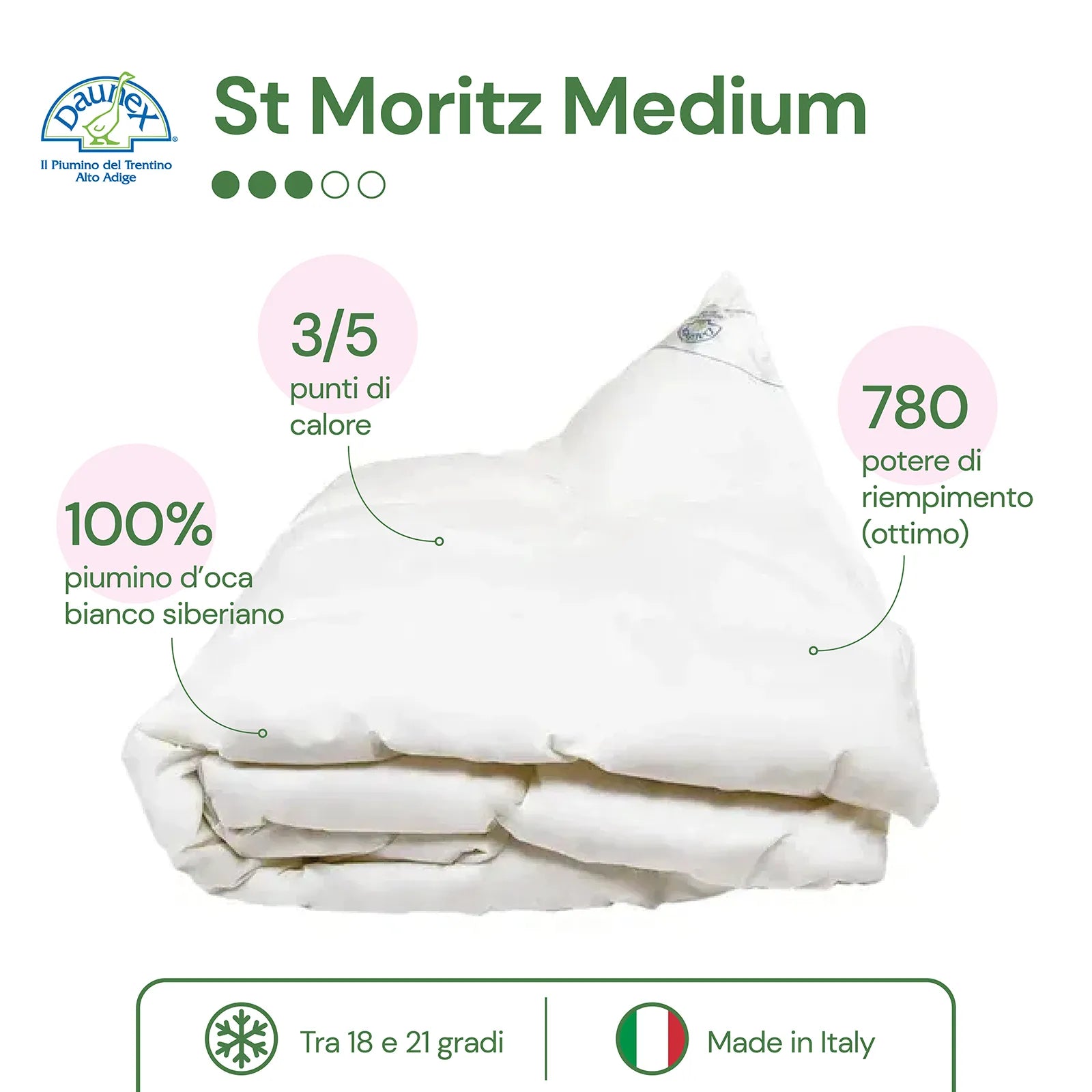 Piumino d'oca St Moritz Medium Daunex