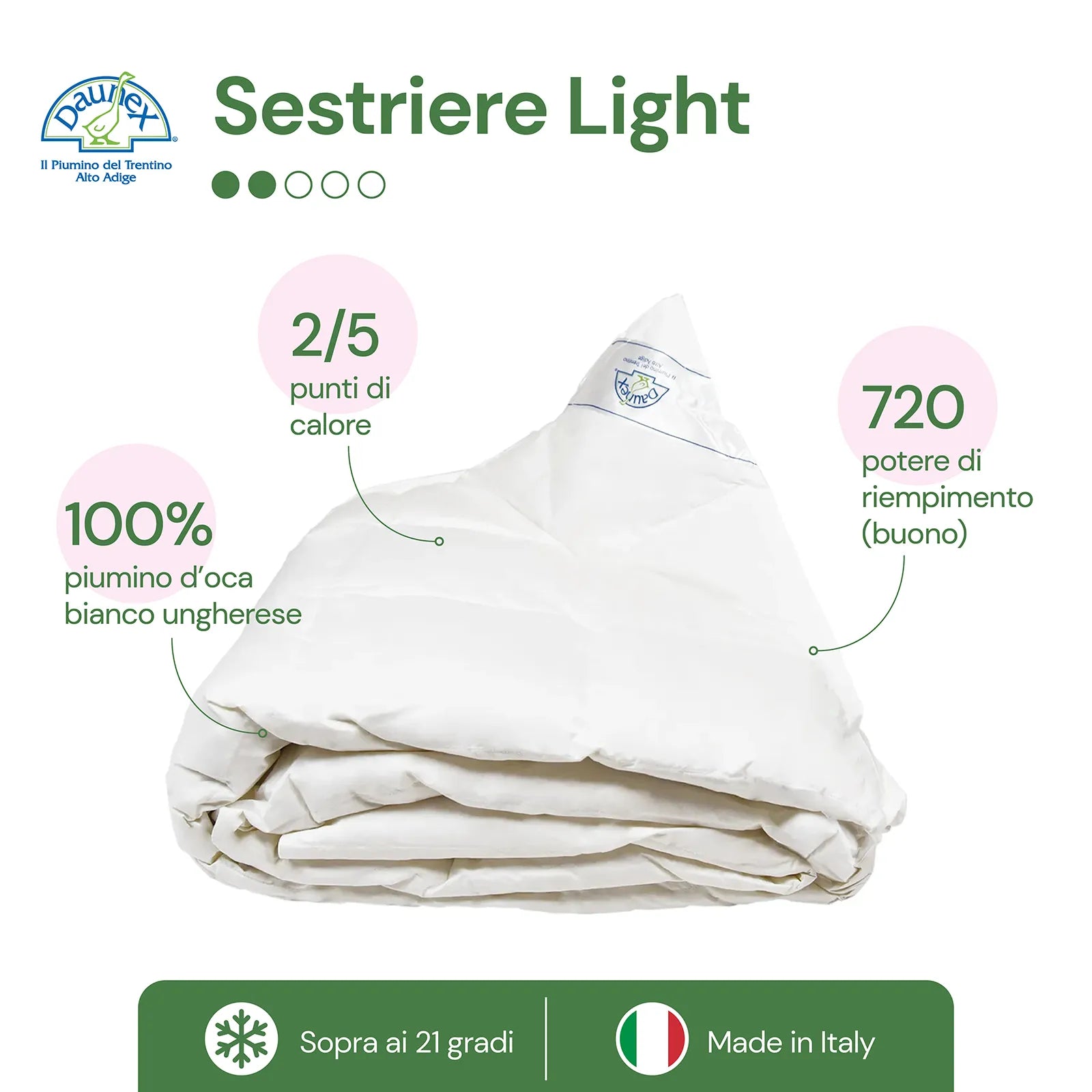 Piumino d'oca Sestriere Light Daunex
