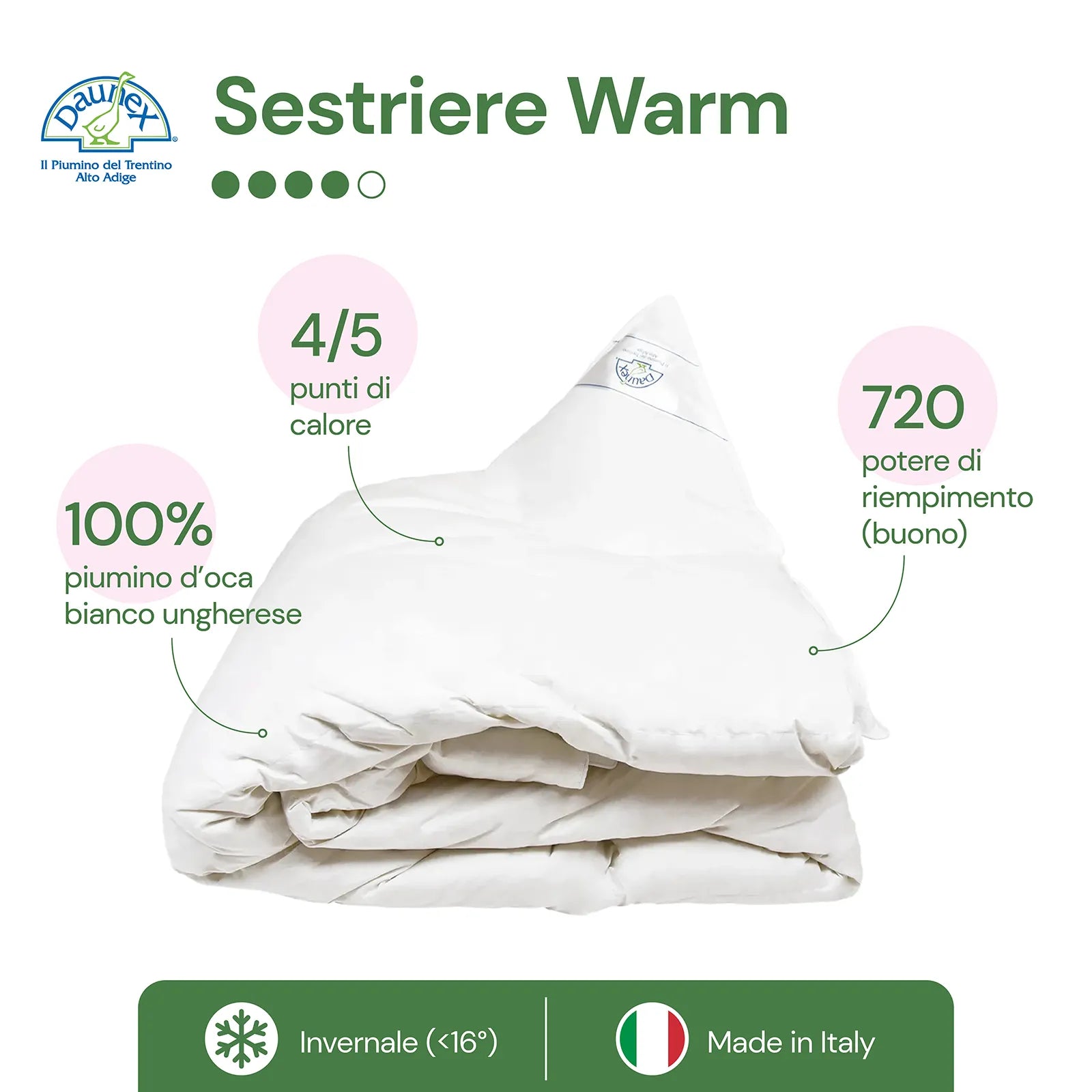 Piumino d'oca Sestriere Warm Daunex