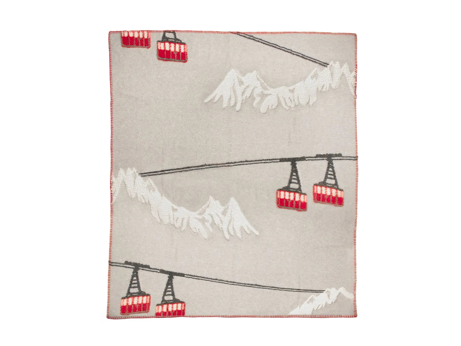 Plaid in lana cotta Daunex disegno monte bianco - Home Loves