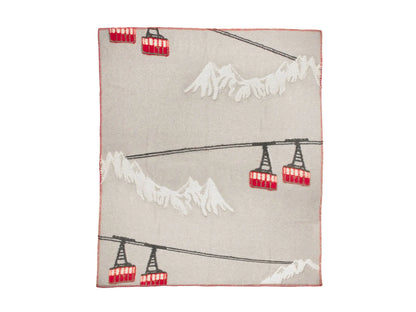 Plaid in lana cotta Daunex disegno monte bianco - Home Loves