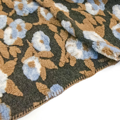 Plaid in lana cotta Ninfea – Coperta artigianale italiana