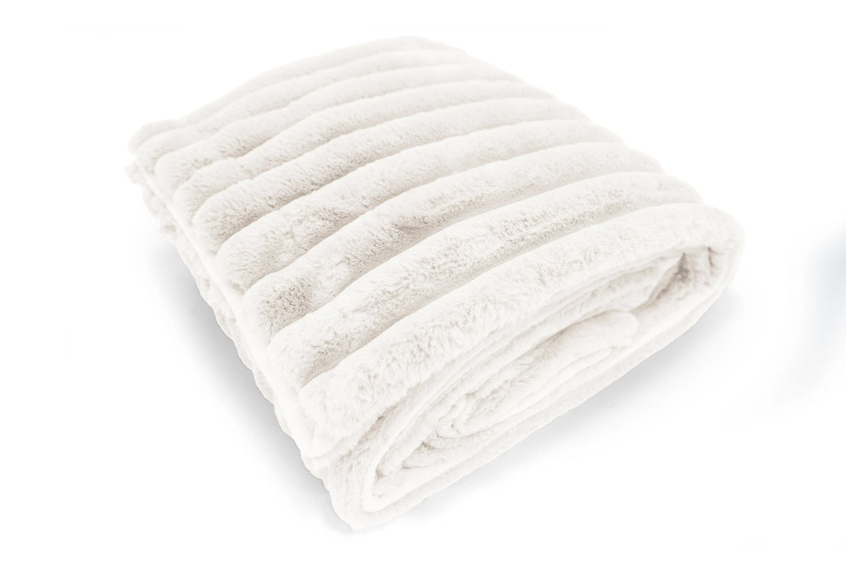 Coperta trendy rigata Daunex tinta unita - Home Loves