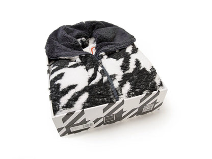 Vestaglia in flannel Daunex pied de poule colore bianco-nero - Home Loves
