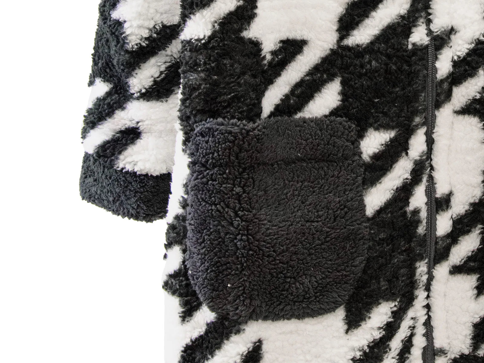 Vestaglia in flannel Daunex pied de poule colore bianco-nero - Home Loves