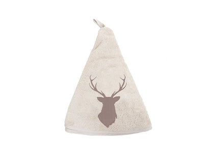 Torchon pivotant diam.70 brodé motif cerf Daunex