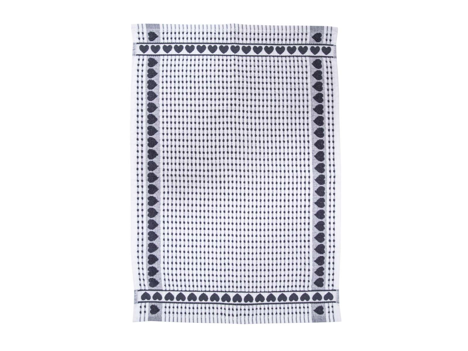 Strofinaccio in spugna cuoricini Daunex misura 50 x 70 cm