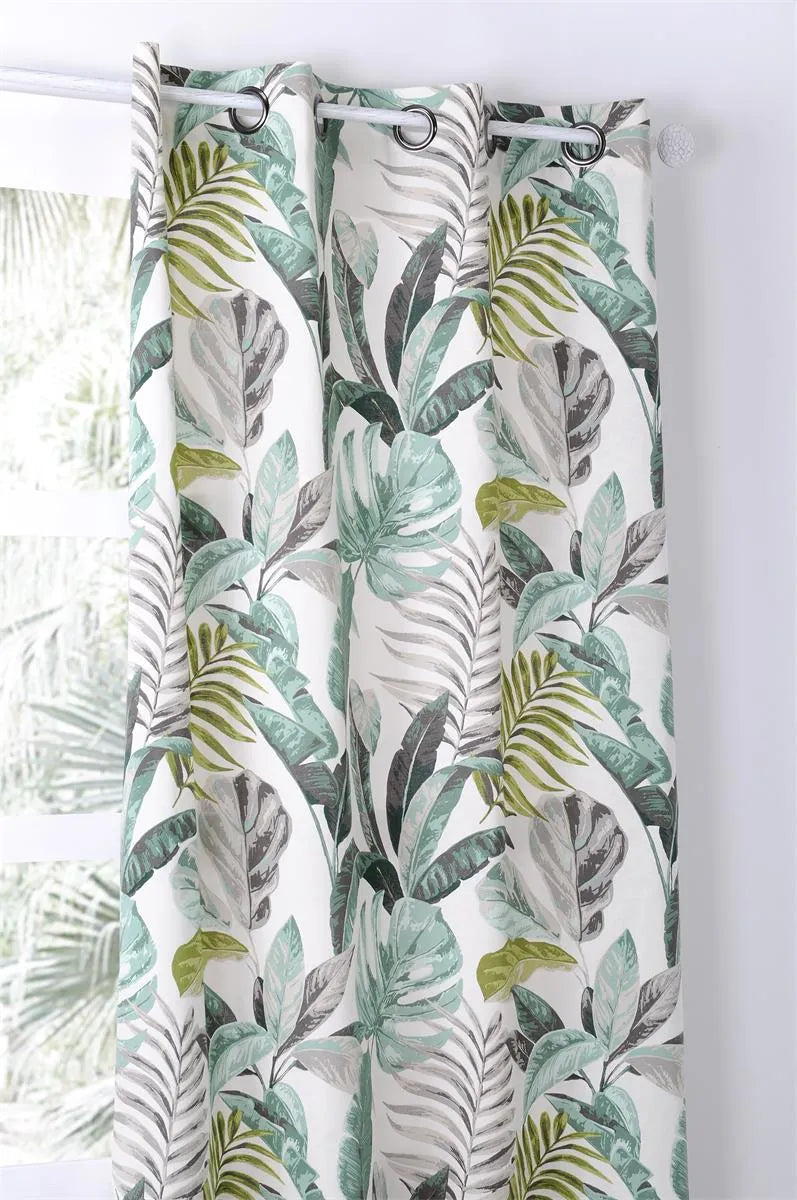 Tenda calathea oscurante multicolore, 135×260 anelli fissi - Home Loves