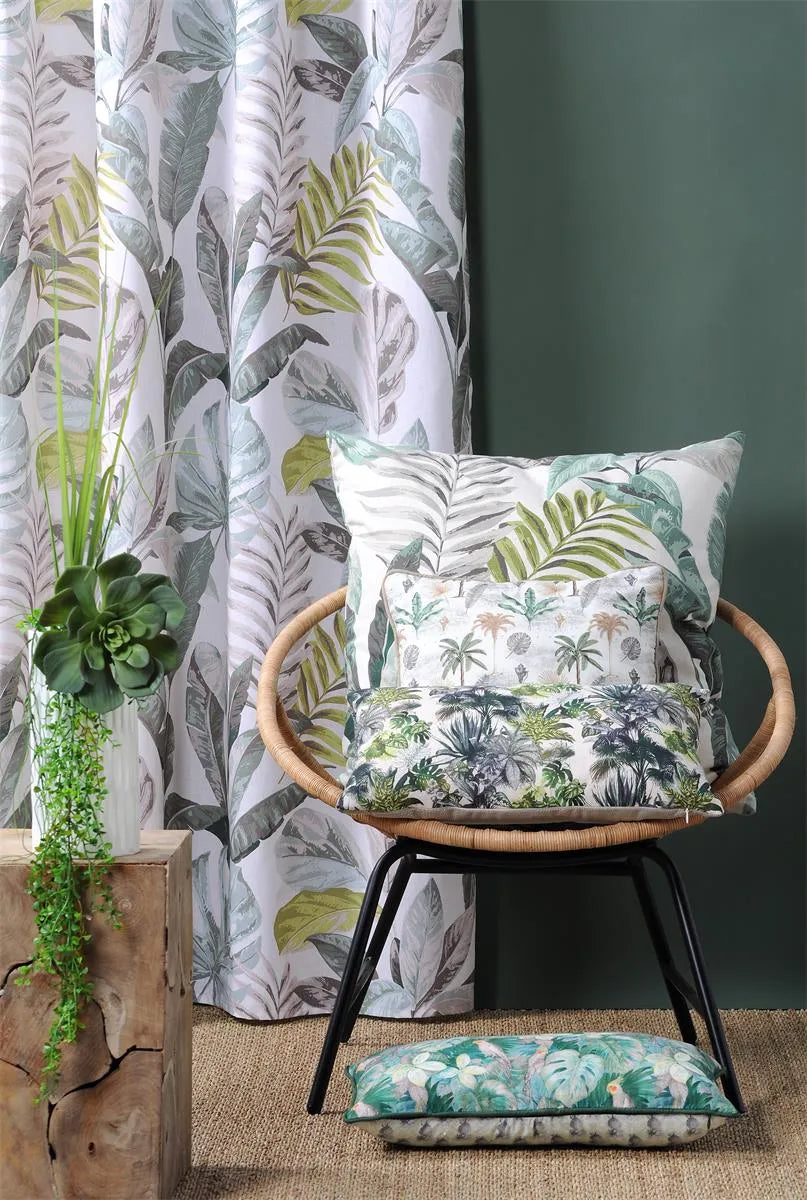 Tenda calathea oscurante multicolore, 135×260 anelli fissi - Home Loves