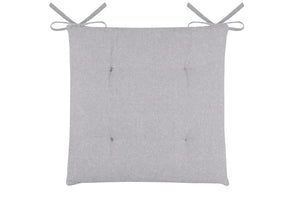 Cuscino per sedia con i laccetti, pauline colore grigio 4-punti - Home Loves