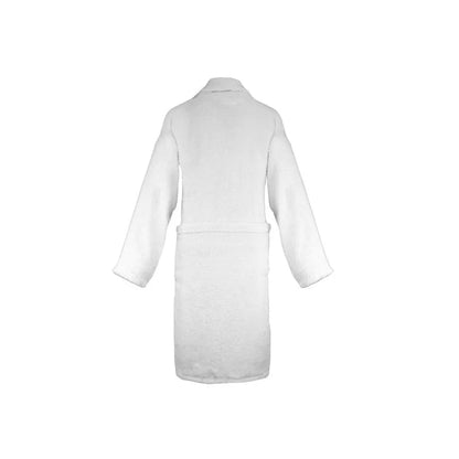 Accappatoio velour in spugna con collo a scialle daunex colore bianco - Home Loves