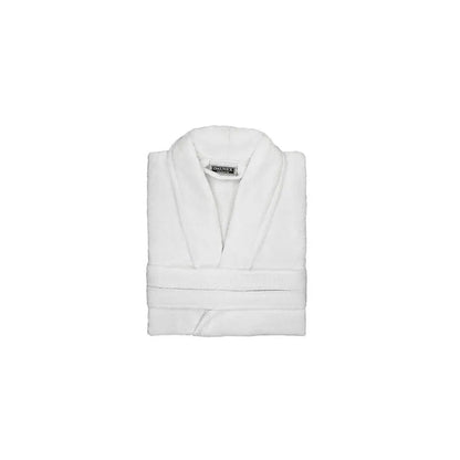 Accappatoio velour in spugna con collo a scialle daunex colore bianco - Home Loves