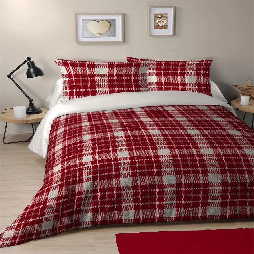 Parure copripiumino galibier colore rosso - Home Loves