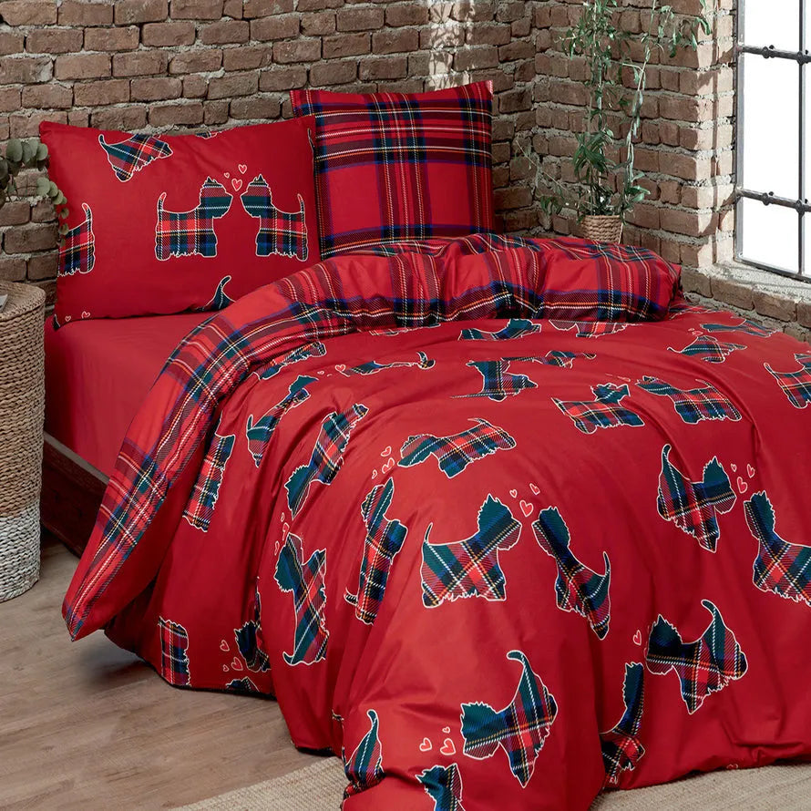 Parure copripiumino in puro cotone Daunex, Cuccioli - Home Loves