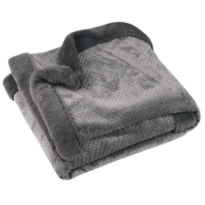 Plaid in micropile tinta unita colore antracite - Home Loves
