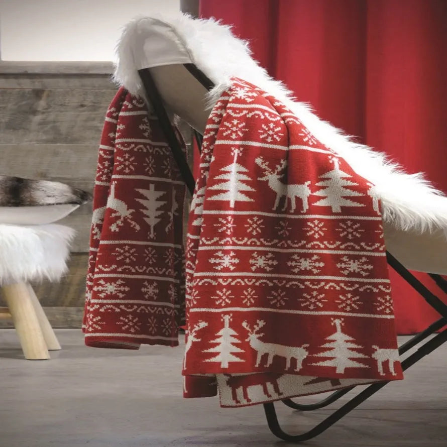 Plaid maurienne colore rosso - Home Loves