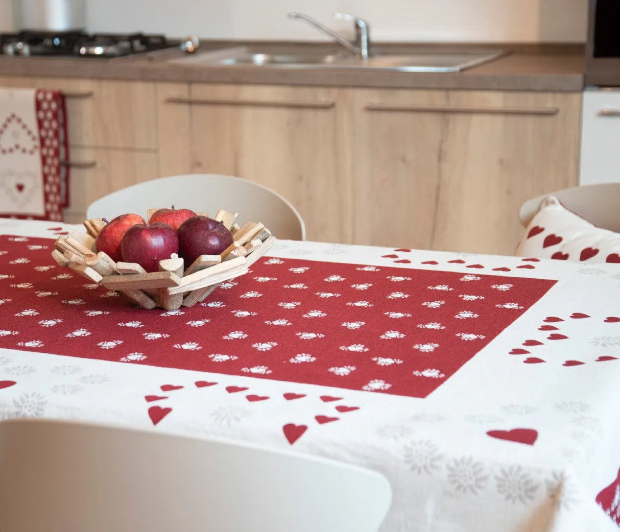 Tessuto presolana Daunex colore rosso - Home Loves