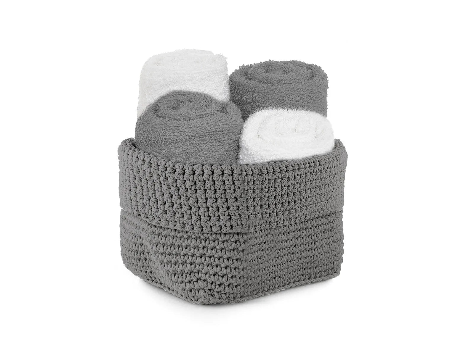 Set cesto 4 lavette Daunex uncinetto - Home Loves