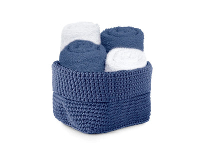 Set cesto 4 lavette Daunex uncinetto - Home Loves