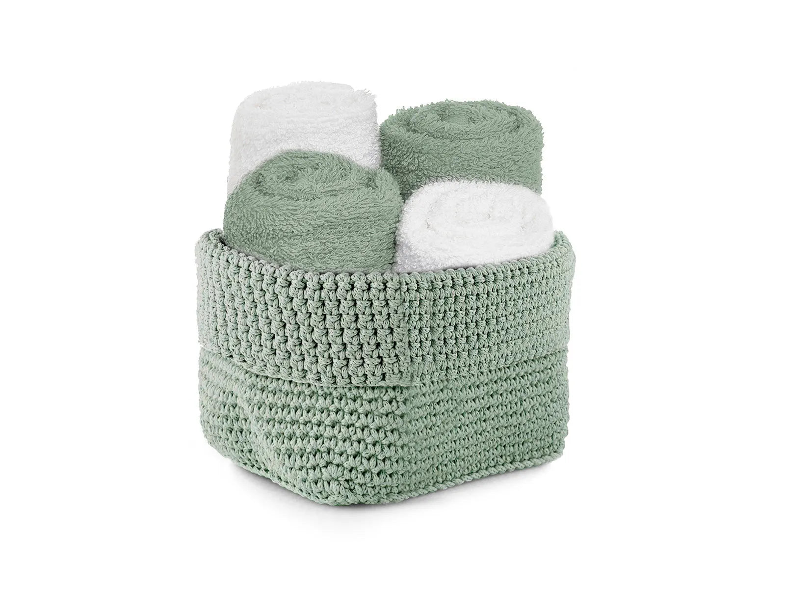 Set cesto 4 lavette Daunex uncinetto - Home Loves