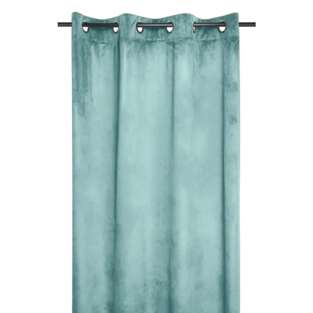 Tenda danae oscurante in velluto colore giada, 140×260 anelli fissi - Home Loves