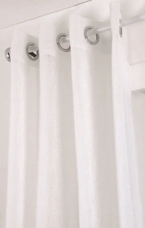Tenda eleane leggera colore bianco, 135×260 anelli fissi - Home Loves