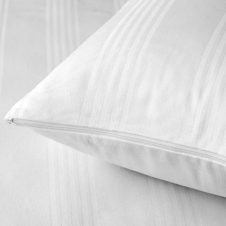 Coppia copriguanciali Daunex in cotone fasciati zipper con cerniera - Home Loves
