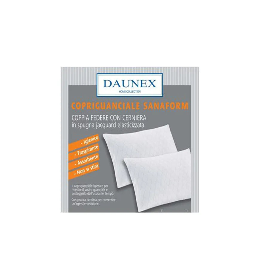 Coppia copriguanciali Daunex in jacquard con cerniera sanaform - Home Loves