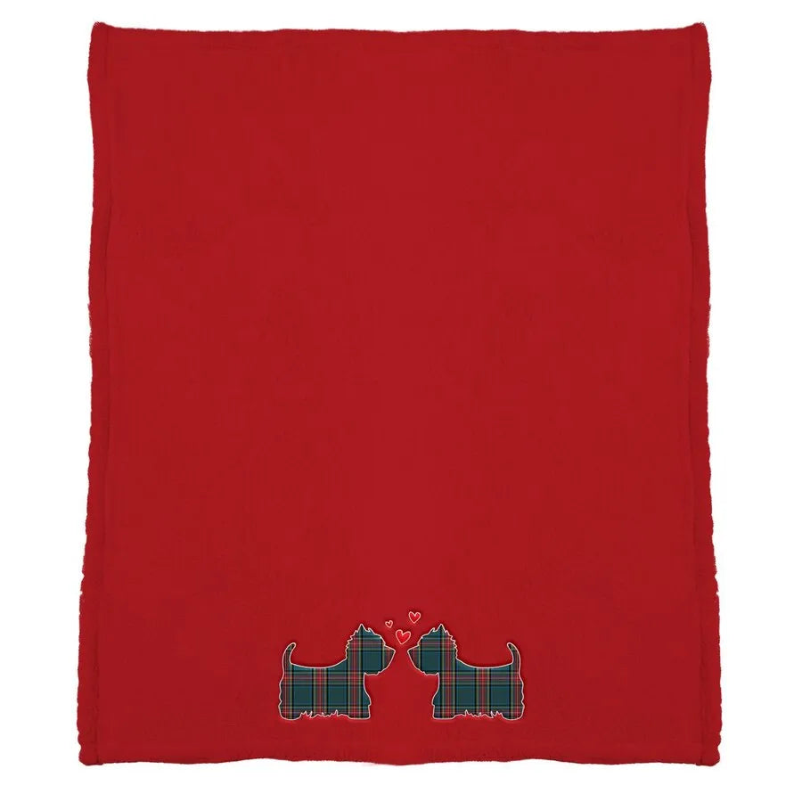 Coperta morbidotto in micropile Daunex cuccioli colore rosso - Home Loves