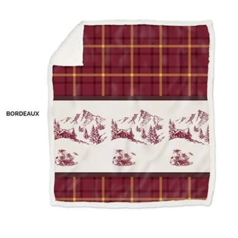 Plaid morbidotto in micropile Daunex montreaux colore Bordeaux - Home Loves