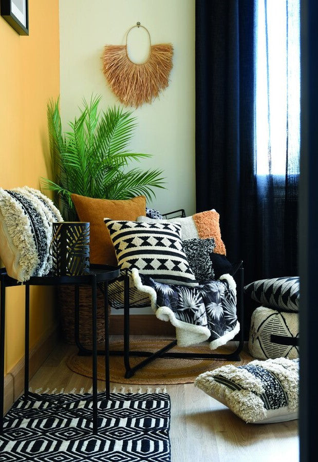Tappeto alaia misura 60 x 90 cm colore bianco-nero - Home Loves