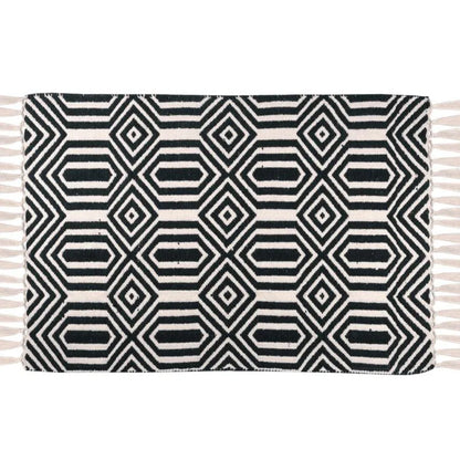 Tappeto alaia misura 60 x 90 cm colore bianco-nero - Home Loves