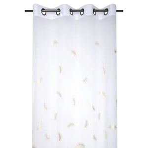 Tenda bohemian leggera colore bianco, 135×260 anelli fissi - Home Loves